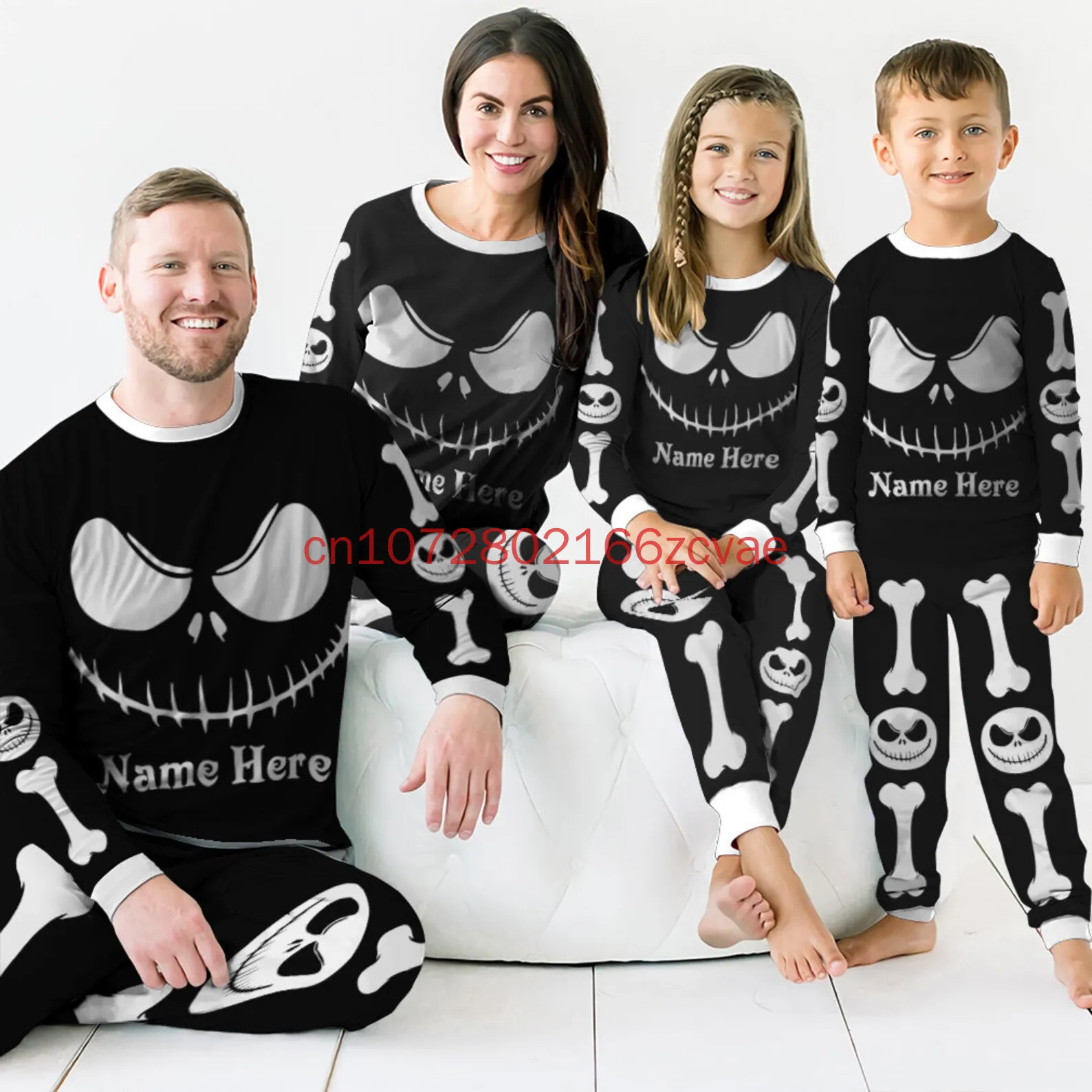 

Personalized Nightmare Before Disneyy Halloween Matching Family Pajamas Set 3d Print Matching Family Halloween Pajama