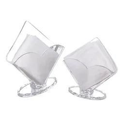 Clear Acrylic Napkin Holder Paper Serviette Dispenser Decorative Tissue Rack Box for Home Bar Hotel Dining Table Kitchen