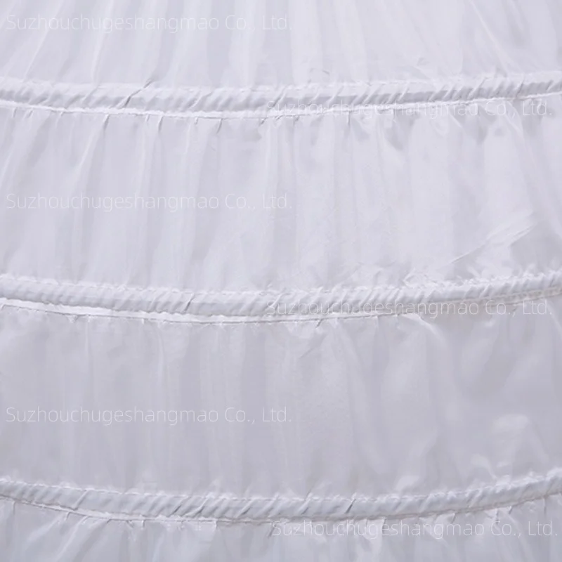 حار بيع 6 الأطواق ثوب نسائي كرينولين زلة تنورة لفستان الزفاف ثوب الزفاف الأبيض في الأوراق المالية #4