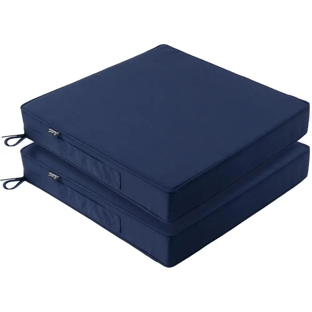 

Outdoor Chair Cushions Set o 2, Waterproo ade Resistant Seat Cushions or Patio urniture, Patio Chair Cushion with Handle and Tie