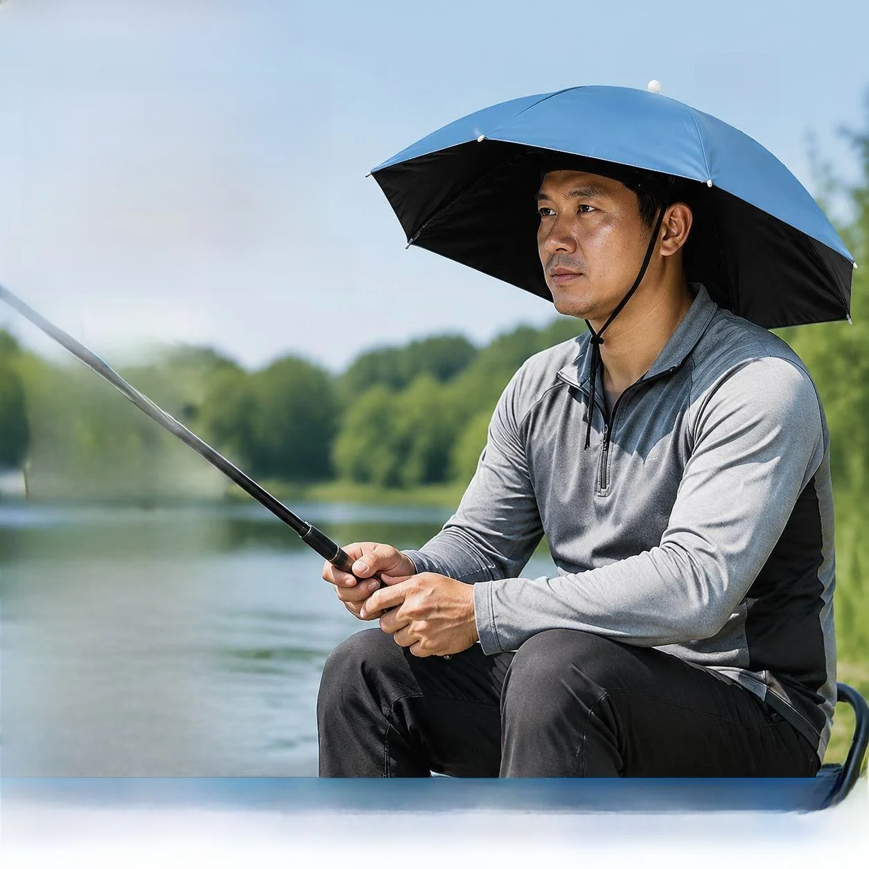 

Outdoor Fishing Umbrella Hat Headwear Style Sunshade New Model Rain Umbrella Tea Picking Women's Fashionable Children's Umbre...