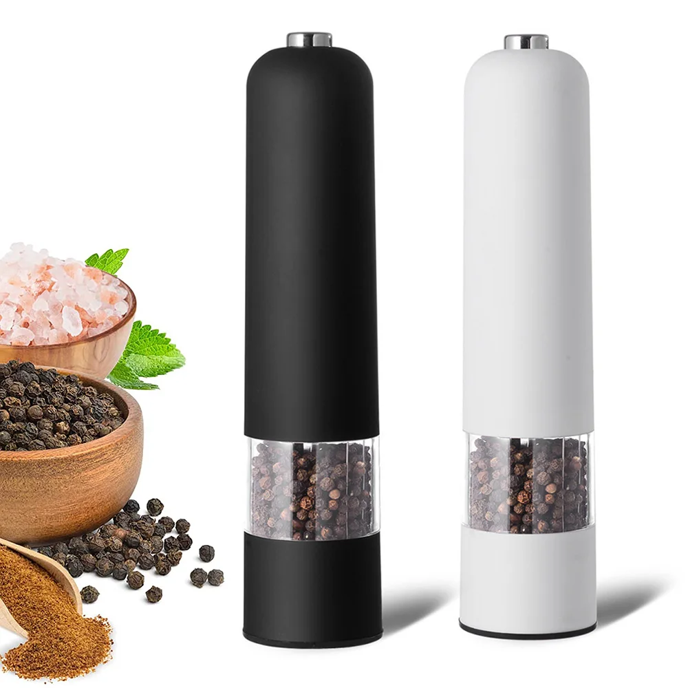 

New Electric Pepper and Salt Mill Grinder with LED Light Cordless Adjustable Coarseness Spice Grinder Kitchen Cooking Tool