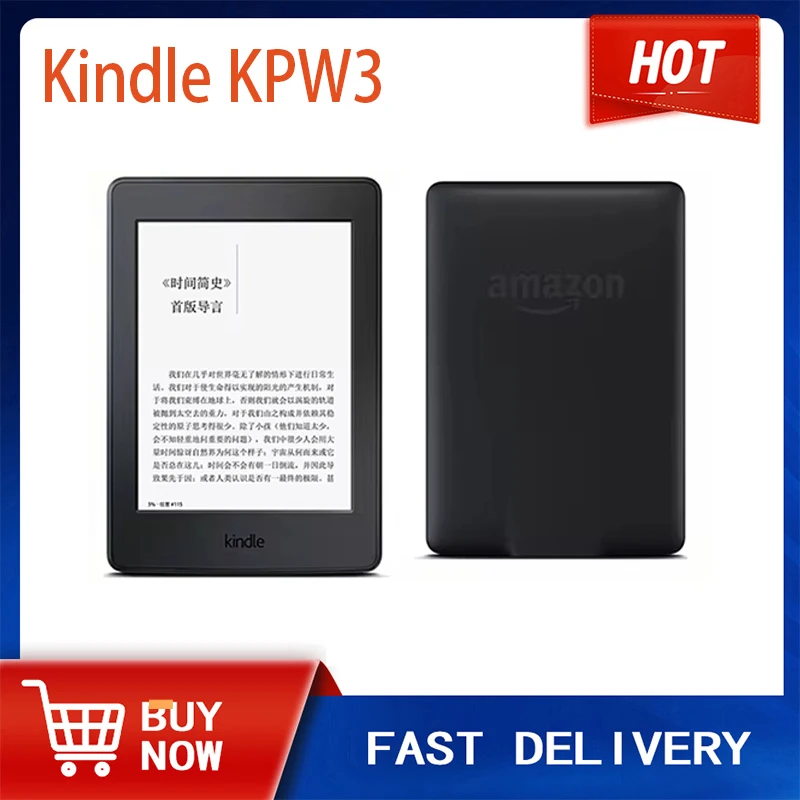 Kindle PaperWhite 3 e리더, 백라이트 포함, 4GB Kindle KPW3 eBook 리더, 6 인치 전자 잉크 화면, 300ppi Kindle e리더 재고