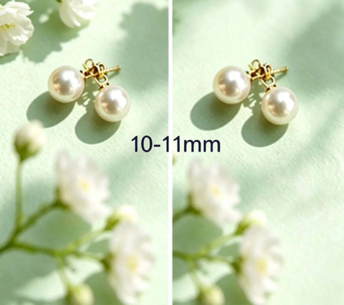 

Классические серьги с натуральным белым круглым жемчугом Южных морских пресноводных жемчужин AAAA 9-10 мм, 10-11 мм, 14k