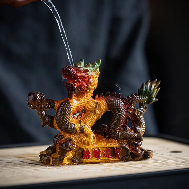 

Resin color changing tea table, pet Chinese mascot, dragon jewelry tea ceremony accessories