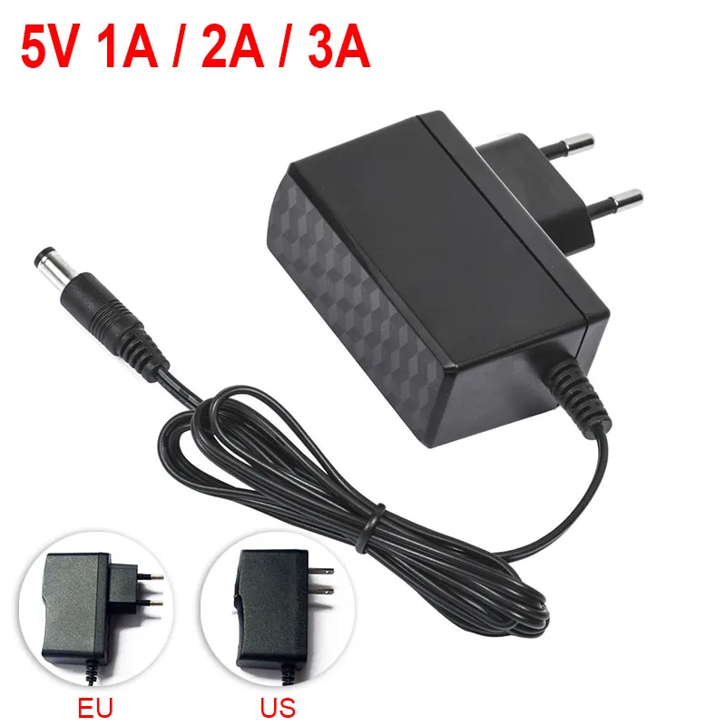 AC DC 5V 12V 9V 1A 2A 3A 0.5A Power Adapter 100 240V Supply Charger LED adaptor US EU Plug 5.5mm x2.5mm for CCTV LED Strip light