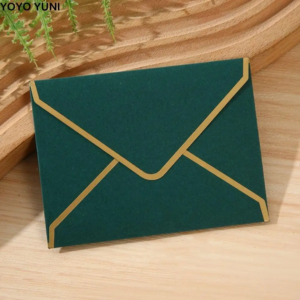 10pcs Vintage Gold Stamping Envelopes Bronzed Seal Invitation Card Decoration Envelope Set Romantic High Grade