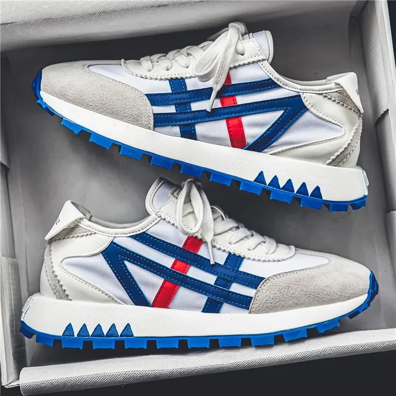 البوب أحذية رياضية أحذية رجالي بلون موضة الأبيض أحذية رياضية غير رسمية للرجال منصة عدم الانزلاق احذية الجري Zapatillas De Dep