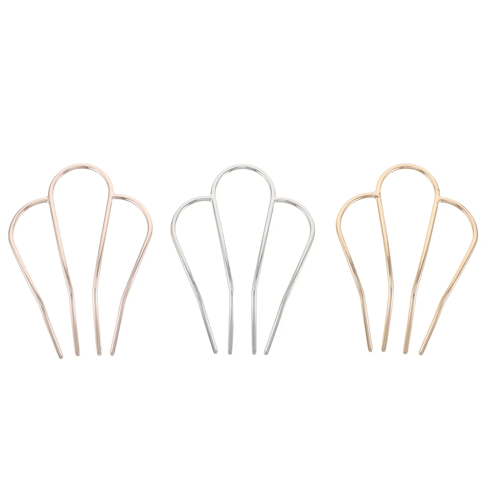 

Набор из 3 металлических U-образных заколок для волос: винтажные декоративные гребни во французском стиле для женщин, инструмент для причесок на свадьбу и вечеринку