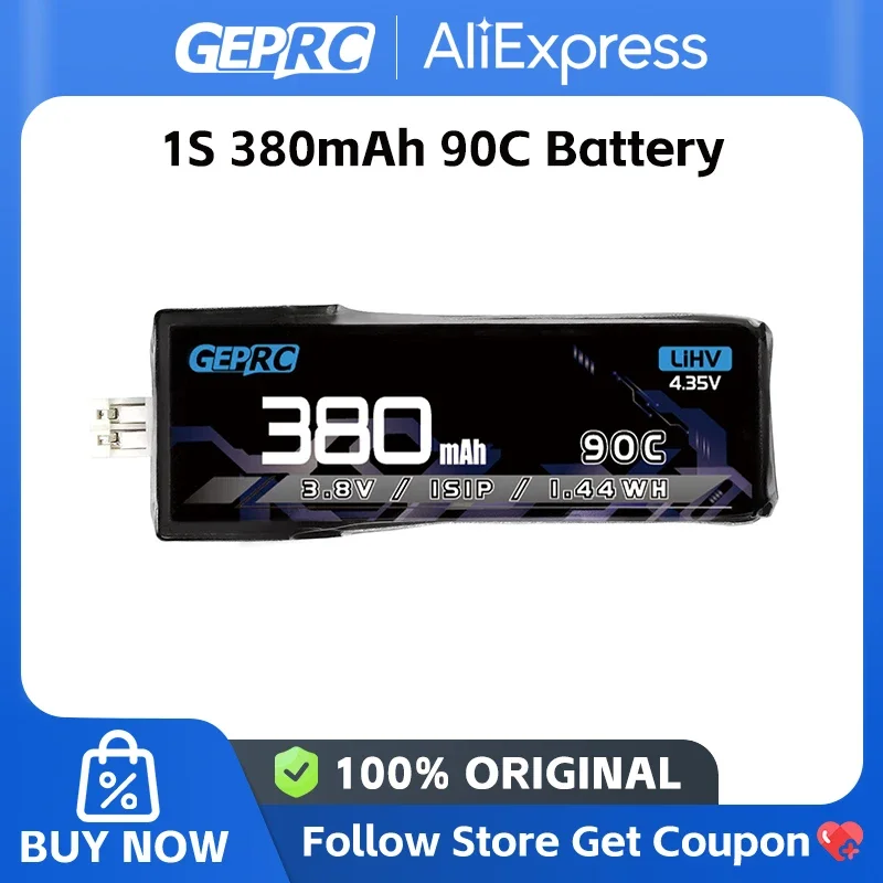 GEPRC 1S 380mAh 90C Battery for Micro Quadcopters
