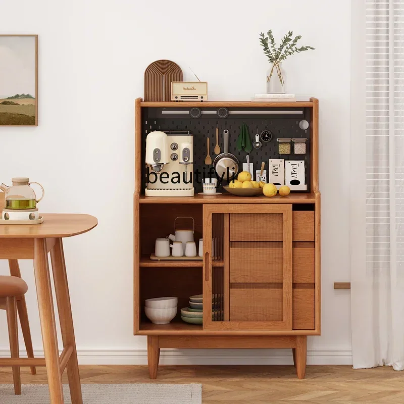 خزانة جانبية لتناول الطعام من الخشب الصلب 178CC، غرفة معيشة منزلية، شقة صغيرة، خزانة حائط متكاملة، خزانة تخزين من خشب الكرز