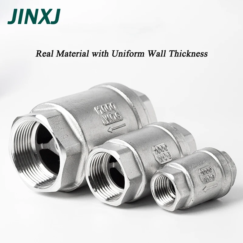 304 Stainless Steel Vertical Check Valve H12 Water Pump 1/4 3/8 1/2 1 Inch Water Pipe One-way Valve DN8 10 15 20 32 50 65