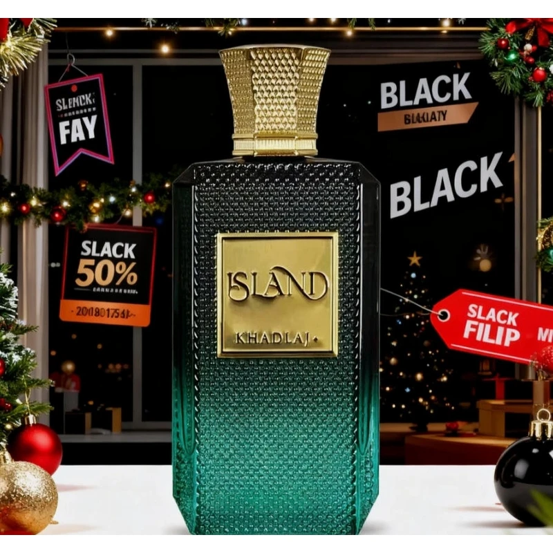 Khadlaj Island Extrait de Parfum 3,4 Unzen Unisex Fresh Tropical & Clean Scent Langanhaltendes Duftspray