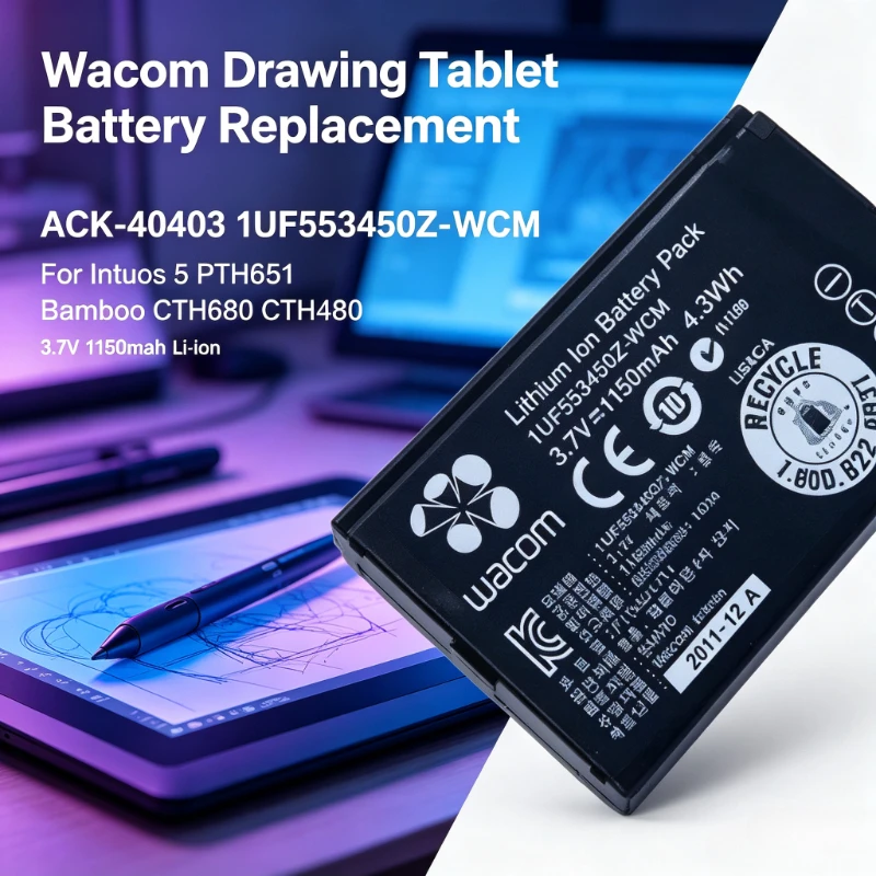 High Quality Li-ion Battery ACK-40403 1UF553450Z-WCM for Wacom Intuos 5 PTH651 Bamboo CTH680 CTH480