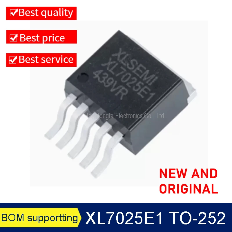 Original Genuine XL7025E1 XL7025 TO-252-5L SMD 0.6A 80V   Boost DC Power Converter NEW