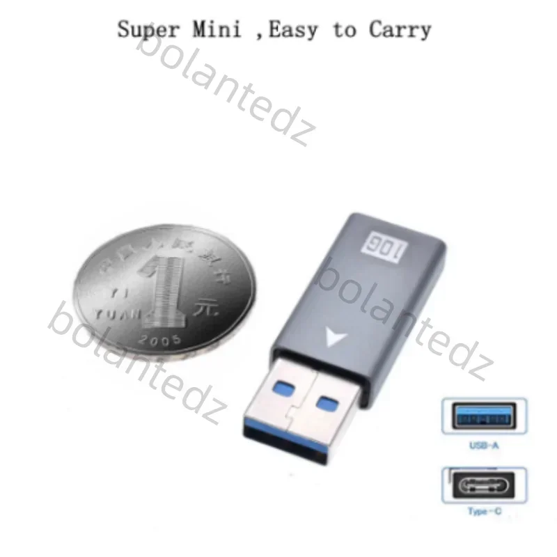USB 3.1 GEN 2 Male to Type-C Female Adapter, Support Double Sided 10Gbps Charging & Data Transfer, USB A to USB C 3.1 Converter