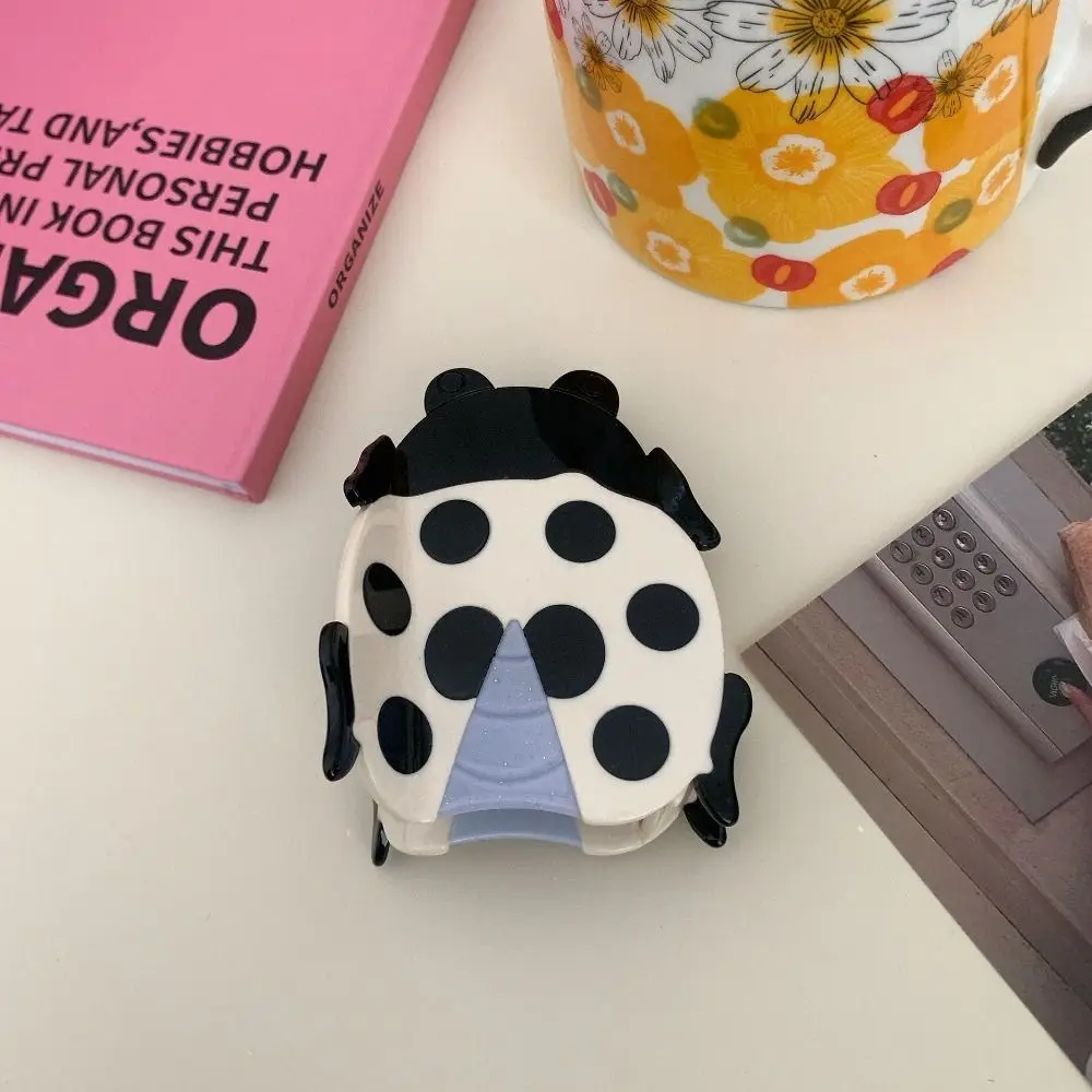 

Модная ацетатная заколка для волос в виде божьей коровки, инструменты для укладки, мультяшная заколка в виде акулы, зажим для хвоста, подарок