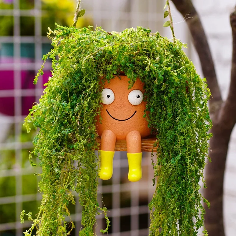 

Swinging Flower Pot Hanging Pendant Creative Personality Plant Succulent Bonsai Outdoor Garden Garden Landscaping Flower Pots