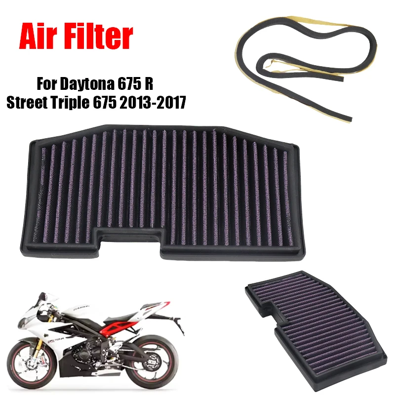 

Air Filter Cleaner Motorbikes For Daytona 675 R Street Triple 675 2013-2017 Engine Intake Care