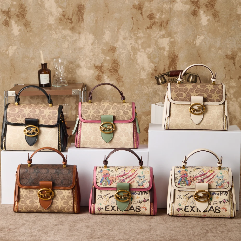 Advanced Retro Graffiti Women's Handbag 2026 New Designer Multi functional Print, Fashionable Shoulder Cross Shoulder