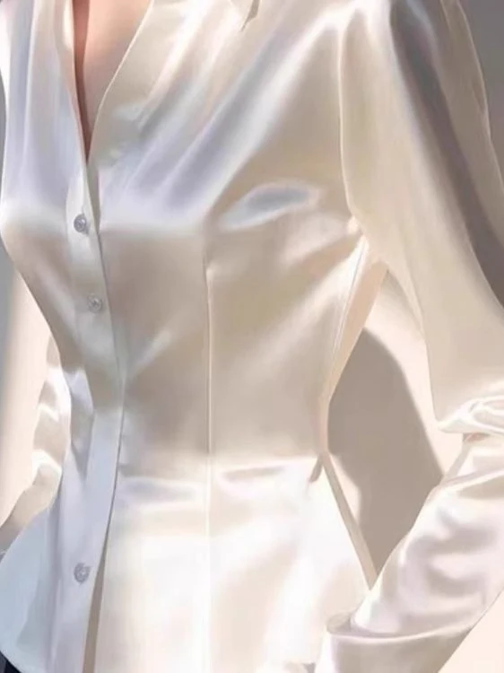 

Ele White, закрывающий талию, женский утюг, весна 202, модный, уникальный, высококачественный, длинный воротник све