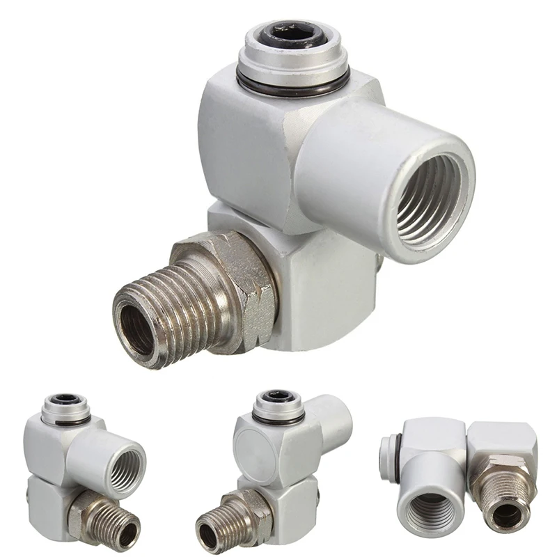 Y1ub universal 360 giratório 1/4 "bsp mangueira conector adaptador fluxo ferramenta alumínio quente