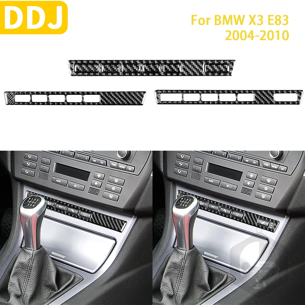 

For BMW X3 E83 2004 2005 2006 2007 2008 2009 2010 Car Accessories Carbon Fiber Interior Central Gear Button Trim Sticker