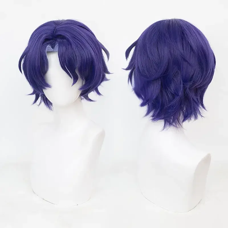 Dr.大人のコスプレコスチューム、ゲーム・ハカイ: 星のレール、短い紫色のかつら、ハロウィーンのパーティーアクセサリー、衣類アクセサリー、ウィッグ、大人