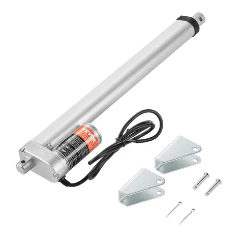 SucceBuy 1500N 12V リニアアクチュエータ電動リニアモーターコントローラー、マウントブラケット付きホームオートメーションソファリクライニングリフト用
