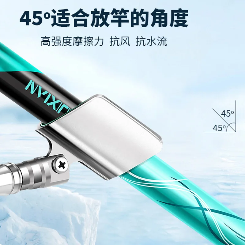 

Aluminum Alloy Fishing Rod Bracket Head Automatic Rebound Support Head Sheep's Horn Shape Fishing Rod Support Head Y775
