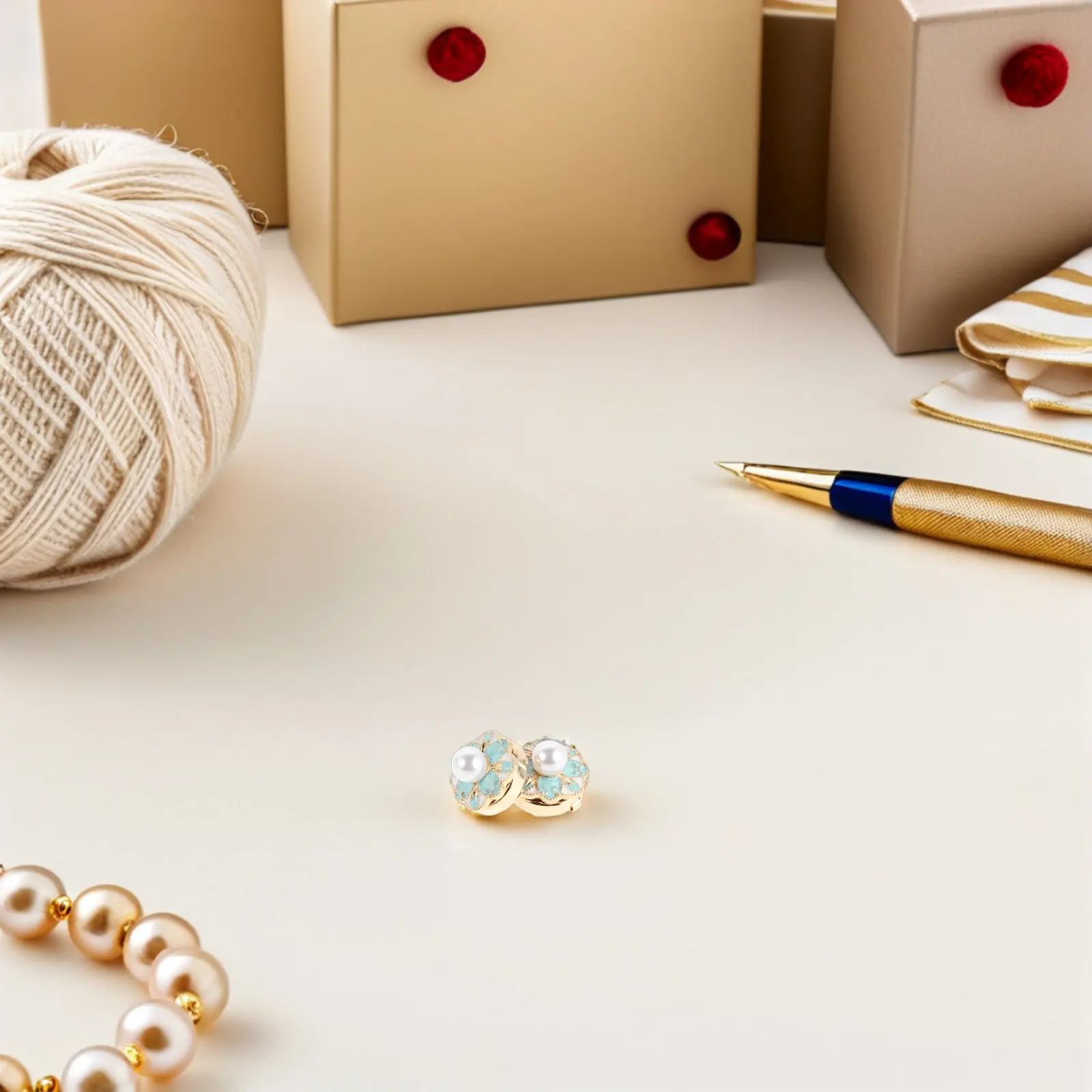1Pair Vintage Pearl Flower Button Covers Enamel Cufflink Covers Elegant Formal Shirt Accessories Wedding Business Dress