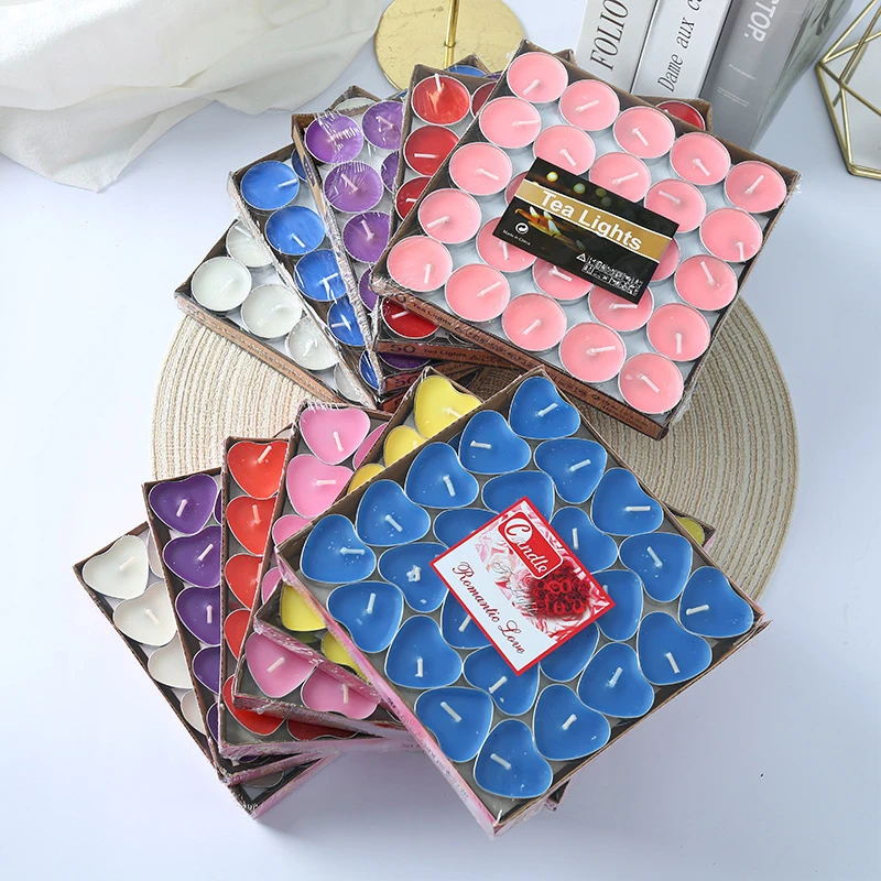 Smokeless Scented Tealight Candles Soy Wax 2H 4H Long Lasting 50/100 Pack Romantic Decoration Candles