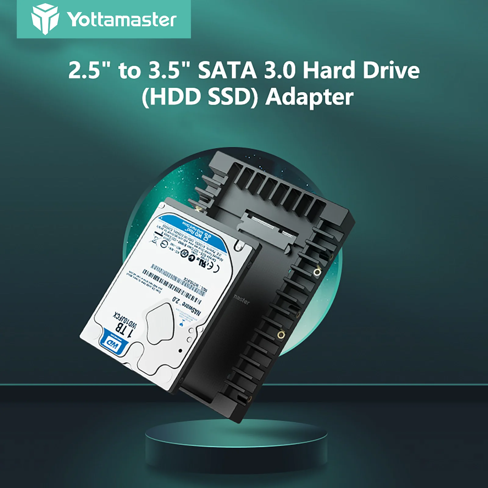 Yottamaster 2.5 SSD SATA To 3.5 Hard Drive Adapter Internal Drive Bay Converter Mounting Bracket Caddy Tray for Ssd Adapter