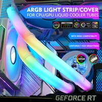 JUMPEAK Flexible 5V ARGB LED tubo de neón tira de luz funda para juegos PC 120 240 360 AIO CPU agua enfriador de líquidos Modding