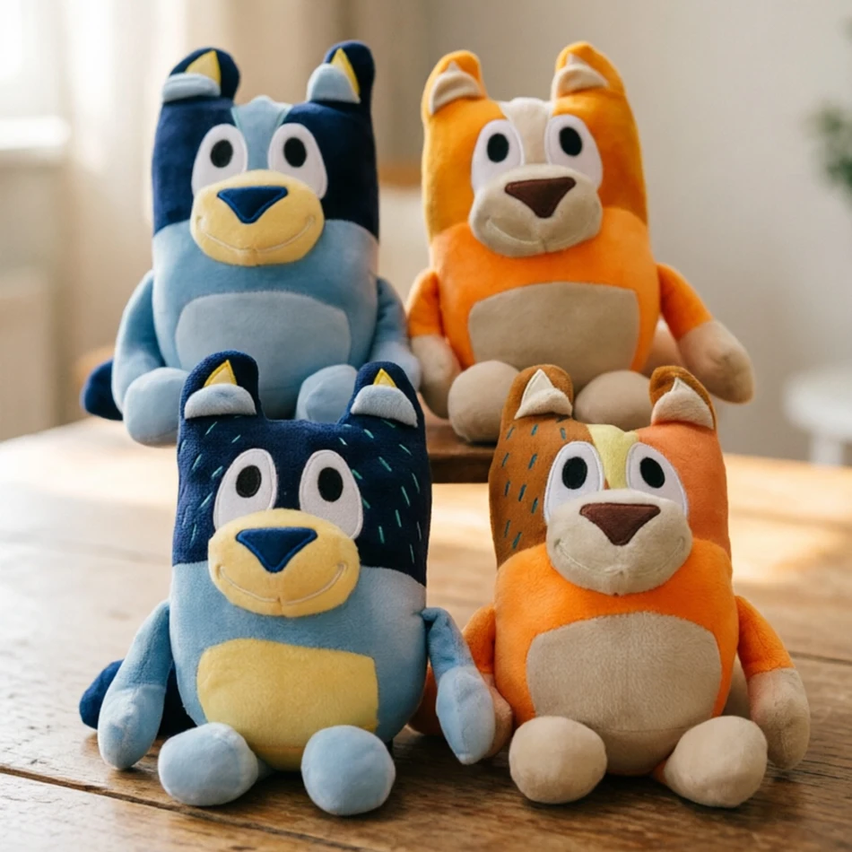 

HOT SALE Bluey Dog Bingo Family Plush Toy Cartoon Dogs Soft Stuffed Animals Dolls Birthday Christmas Gift Family Blue-Y Bingo!!!
