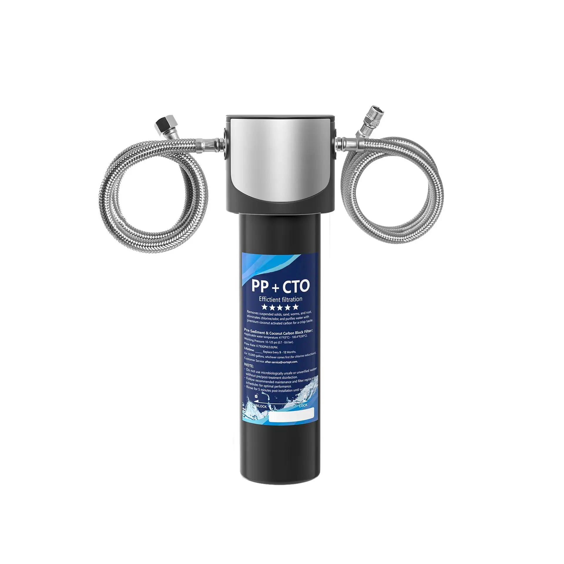 

Under Sink Water Filter System 1 Year ,Reduces Lead, 99.99% Chlorine, Bad Taste, Water Purifier Direct Connect To Kitchen Faucet