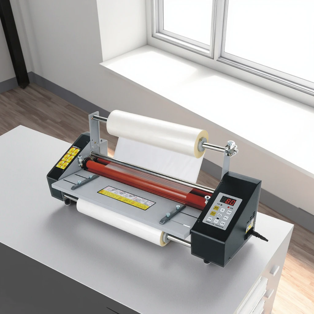 

220V 4-Roller A2/A3/A4 Paper 44cm Hot Roll Cold & Hot Laminating Machine Speed Adjustable Laminator