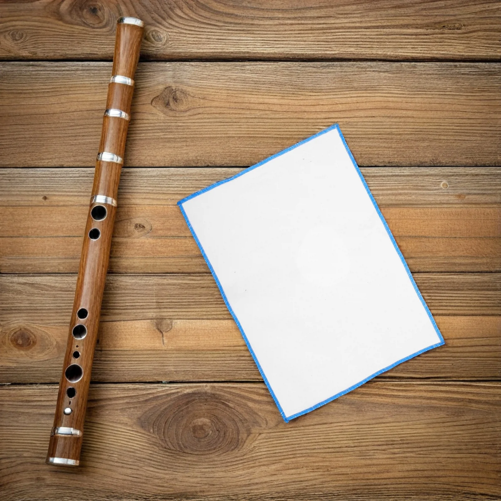 

1pcs Flute Cleaning Cloth Soft Cotton Wipe For Saxophone Clarinet Fast Absorption Multi-Function Instrument Care Tool Wind Pipe