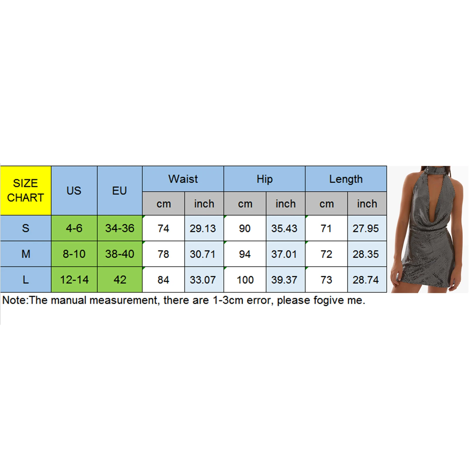 فستان نسائي برقبة رسن ترتر بدون أكمام بلون سادة ثنيات أمامية فستان قصير للحفلات