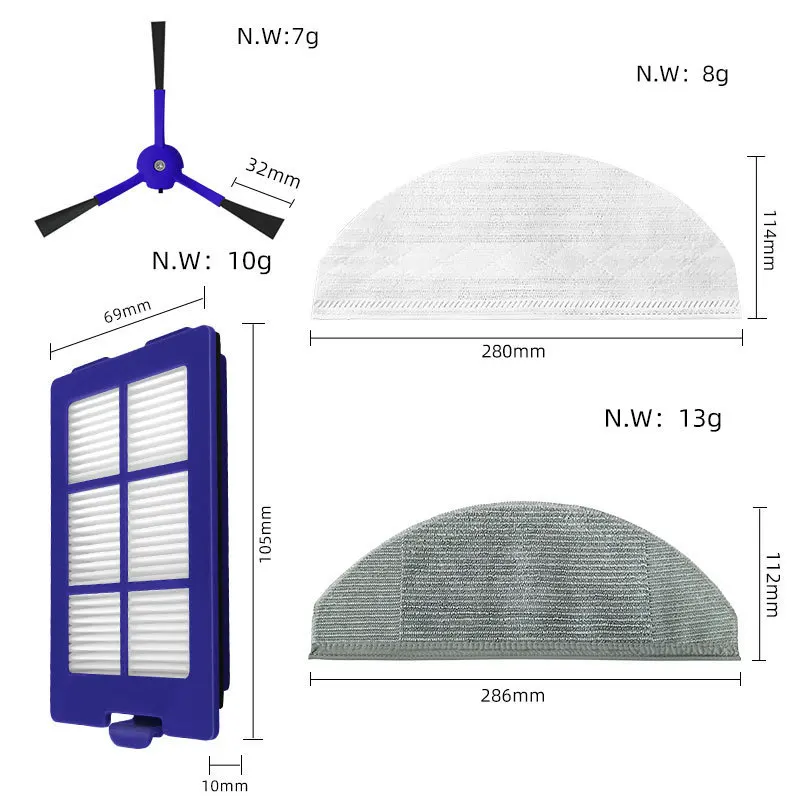 Filtro Hepa Baru untuk Komponen Pembersih Vakum Robot Hibrida Seri Anker para Eufy RoboVac X8