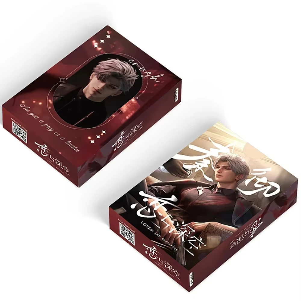 50 Pcs/Set New Game Love And Deepspace Laser Lomo Card Sylus Zayne Xavier Rafayel Game Characters 3 Inches Photo Cards Fans Gift