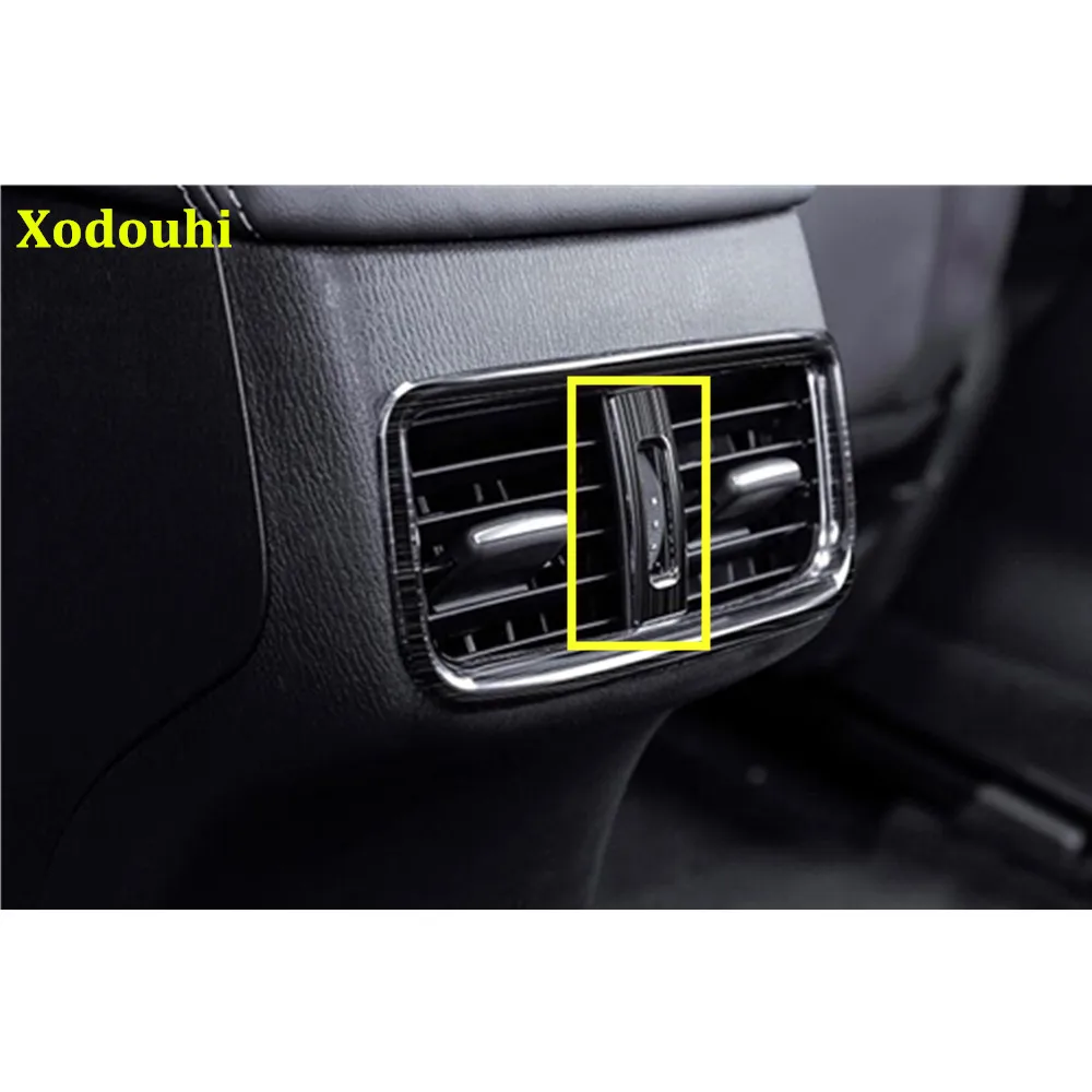 Car Garnish Trim Stainless Steel Rear Back Upside Air Conditioning Outlet Vent For Mazda 6 Mazda6 Atenza 2020 2021 2022 2023