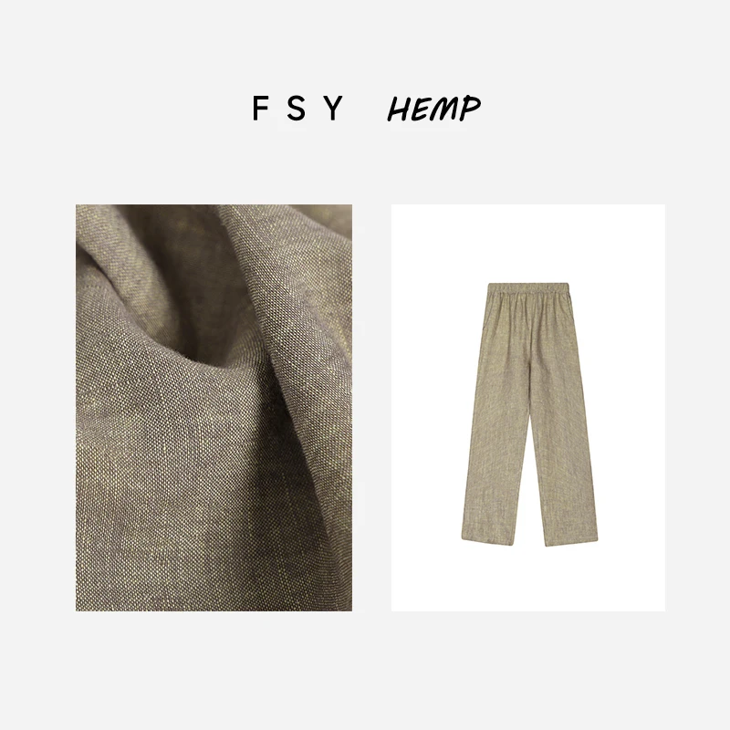 

Женские повседневные брюки Haax с высокой талией, прямые, струящиеся, с завязками, летние, винтажные, удобные, дышащие