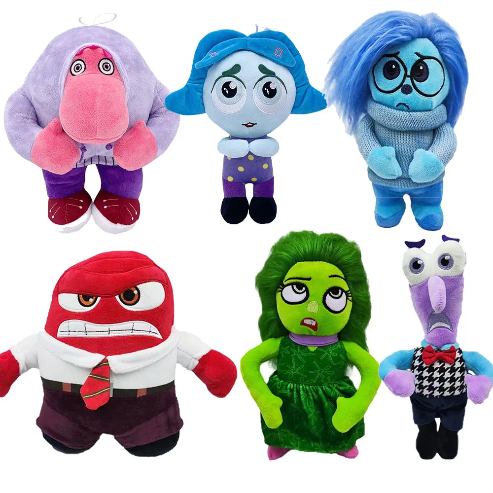 New Inside Out 2 Plush Anxiety Doll Cute Joy Fear Anger Disgust Sadness Riley Plushish Toys Collection Model Toy Birthday Gift