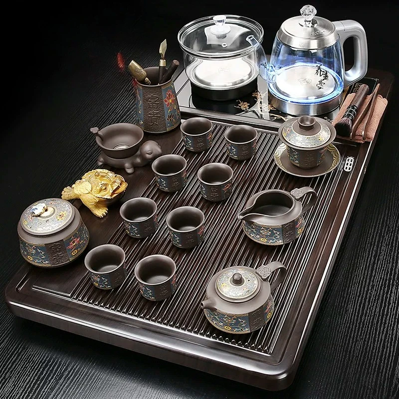 Valet Living Room Tea Tray Ceremony Chinese Luxury Kung Fu Hospitality Tea Tray Decorative Serving Bandejas Home Decorationgs