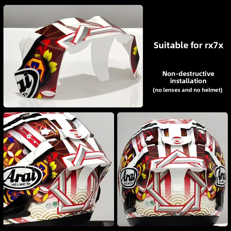 Suitable for ARAI RX7X /VZ-RAM Motorbike Rear Trim Helmets Spoiler Case Helmet Accessories Colorful Spoiler