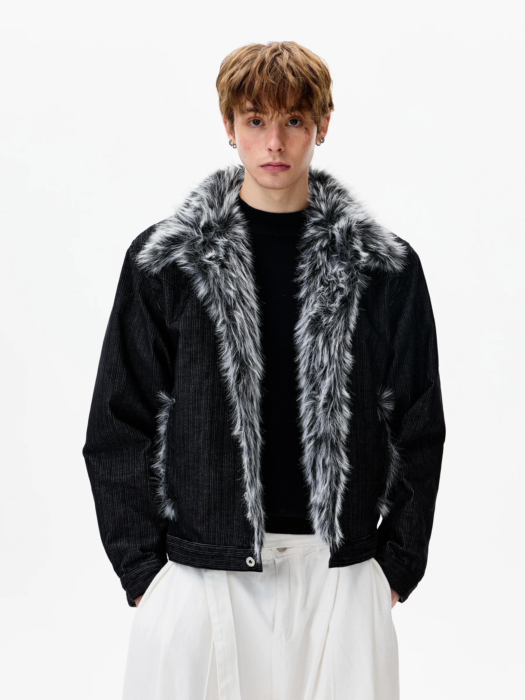 Men's 2025 Winter New Long Sleeve Solid Color Parkas Men's Lapel Warm Parkas Simple Loose Comfort Unique Elegant Handsome Coats