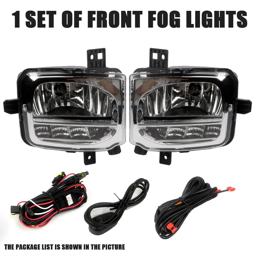 Front Bumper Fog Lamp Upgrade Kit FOR Volkswagen T-CROSS 2019 2020 2021 2022 2023 Version Additional Foglight Setdrl