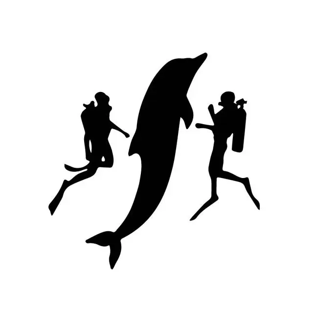 

15cmx15cm Car Stickers Decor Motorcycle Decals Fun and brave deep sea diving Vinyl Decorative Accessories Waterproof PVC