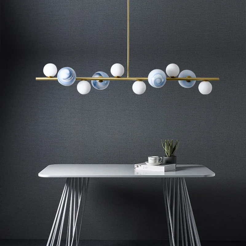 

Современные роскошные люстры из матового стекла, светодиодные подвесные светильники, подвеска для гостиной, столовой, салона, декор, подвесные светильники